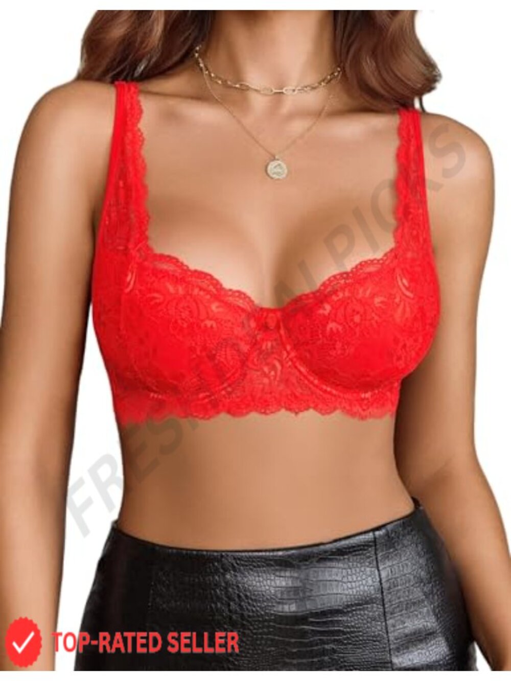 Lace Bralette Unlined Demi Underwire Bra Nylon Spandex Camisole Top
